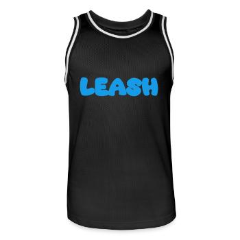 Nom de la laisse Bleu - Maillot de basket Homme - noir/blanc - Devant - AI Model Male 185 dark (185cm)
