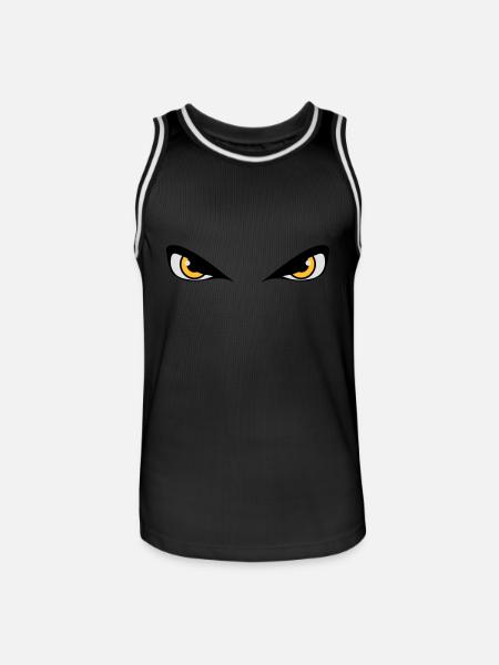 Dangerous evil eyes - Men's Basketball Jersey - black/white