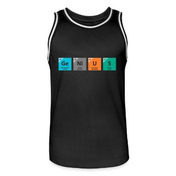 Genie - Männer Basketball-Trikot - Schwarz/Weiß - Vorne - AI Model Male 185 dark (185cm)