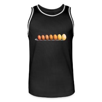 Ei - Men's Basketball Jersey - black/white - Front - AI Model Male 185 dark (185cm)