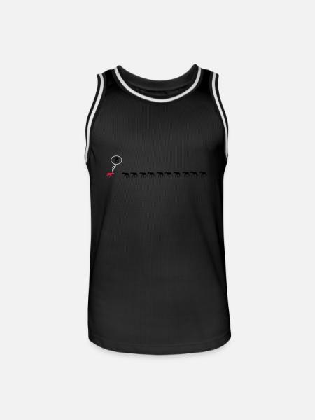 Moose 10 +1 =? confused Elk - Men's Basketball Jersey - black/white