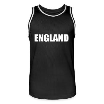England - Maillot de basket Homme - noir/blanc - Devant - AI Model Male 185 dark (185cm)