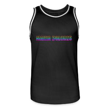 Maria Dolores RS Rainbow - Men's Basketball Jersey - black/white - Front - AI Model Male 185 dark (185cm)