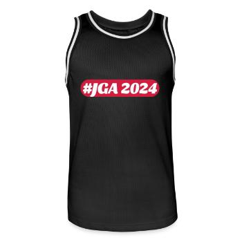 Journée de l’enterrement de vie de garçon 2024 - Maillot de basket Homme - noir/blanc - Devant - AI Model Male 185 dark (185cm)