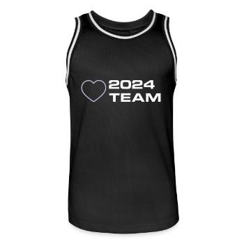 Équipe 2024 - Maillot de basket Homme - noir/blanc - Devant - AI Model Male 185 dark (185cm)