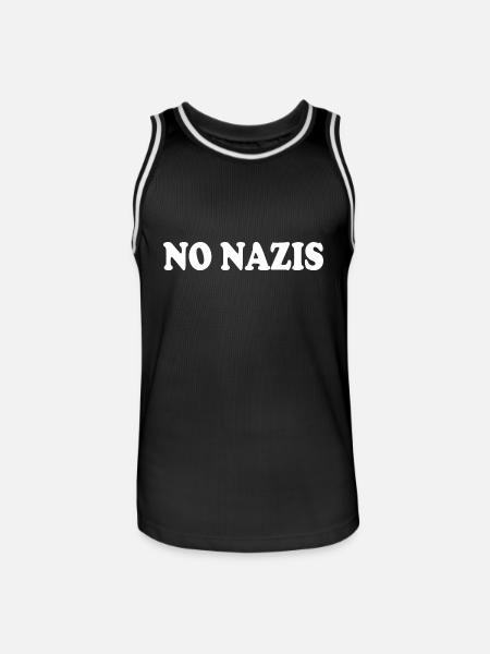 No nazis - Men's Basketball Jersey - black/white