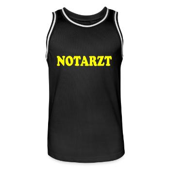 Notarzt - Männer Basketball-Trikot - Schwarz/Weiß - Vorne - AI Model Male 185 dark (185cm)