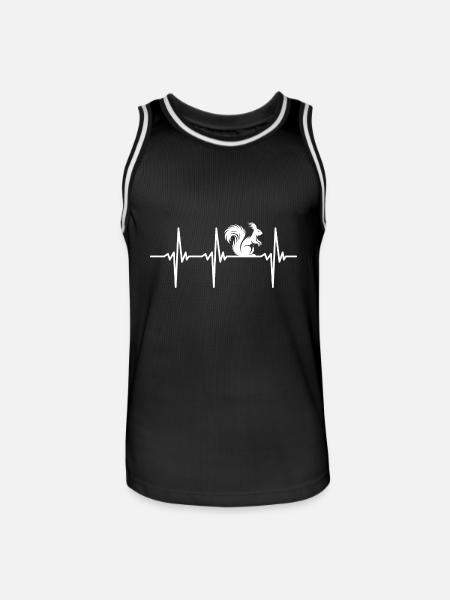 Heartbeat for curious squirrels - Men's Basketball Jersey - black/white