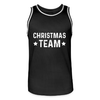 Christmas Team - Men's Basketball Jersey - black/white - Front - AI Model Male 185 dark (185cm)