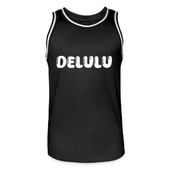 delulu - Männer Basketball-Trikot - Schwarz/Weiß - Vorne - AI Model Male 185 dark (185cm)