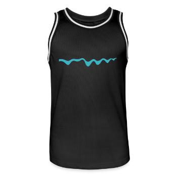 MUSCHi DIVERS 2017 Facelift Wave - Männer Basketball-Trikot - Schwarz/Weiß - Vorne - AI Model Male 185 dark (185cm)