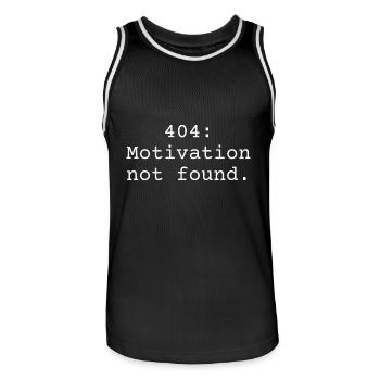 404: Motivation not found - Männer Basketball-Trikot - Schwarz/Weiß - Vorne - AI Model Male 185 dark (185cm)