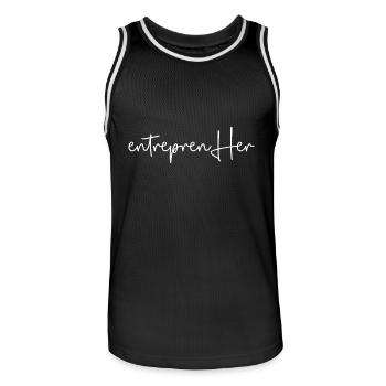 Empowering EntreprenHer Spirit - Men's Basketball Jersey - black/white - Front - AI Model Male 185 dark (185cm)