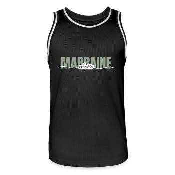 Dear Godmother - Godmother Gift - Men's Basketball Jersey - black/white - Front - AI Model Male 185 dark (185cm)