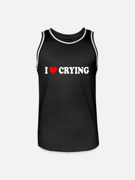 i love crying - Männer Basketball-Trikot - Schwarz/Weiß