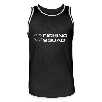 Fishing Squad - Männer Basketball-Trikot - Schwarz/Weiß - Vorne - AI Model Male 185 dark (185cm)