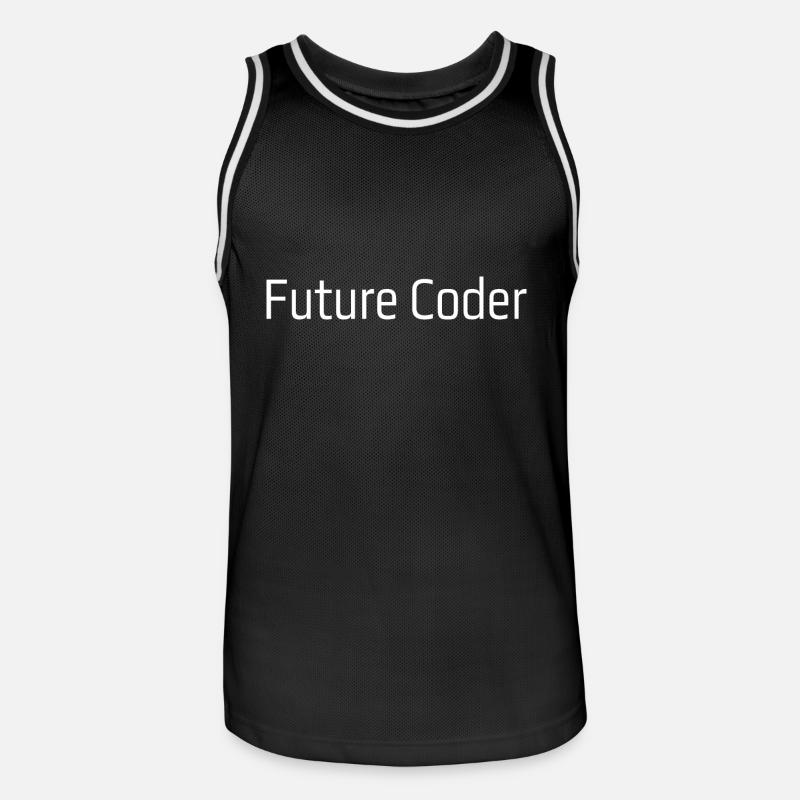 Future Coder - Men's Basketball Jersey - black/white