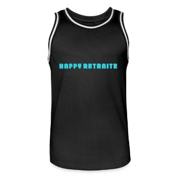 RETRAITE. RETRAITE. RETRAITEE. SENIOR. MAMIE. PAPY - Maillot de basket Homme - noir/blanc - Devant - AI Model Male 185 dark (185cm)