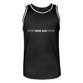 Chiens Maman Coeur - Maillot de basket Homme - noir/blanc - Devant - AI Model Male 185 dark (185cm)