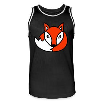 Fox Red Fox Wild Animal Clever Forest Inhabitants - Men's Basketball Jersey - black/white - Front - AI Model Male 185 dark (185cm)