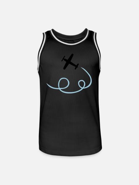 Airplane - Men's Basketball Jersey - black/white