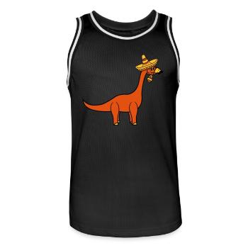 mexikaner südamerika sombrero mustache schnurrbart - Männer Basketball-Trikot - Schwarz/Weiß - Vorne - AI Model Male 185 dark (185cm)