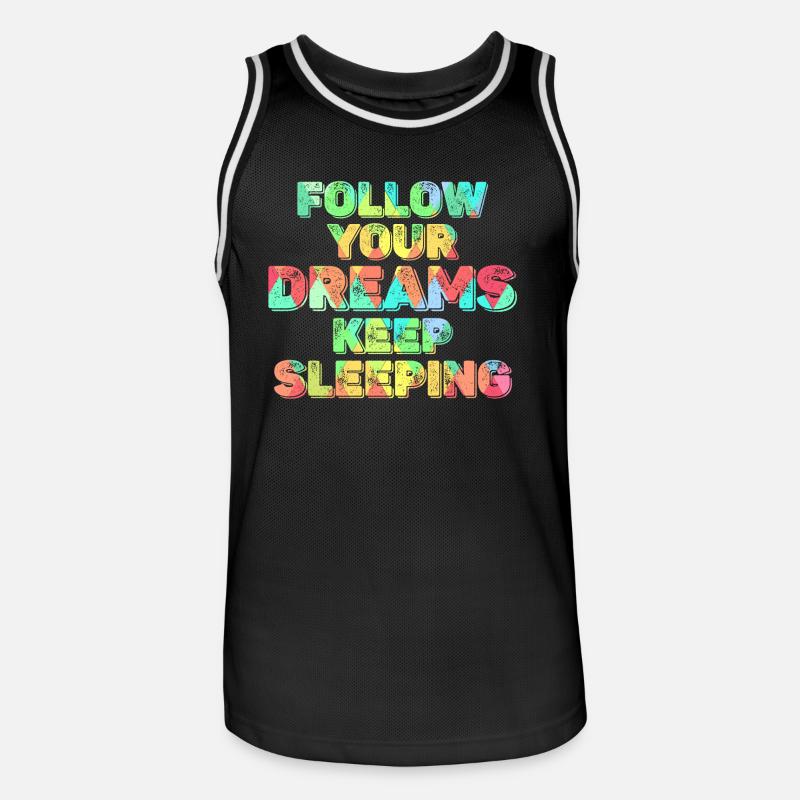 Keep Your Dreams Keep Sleeping - Men's Basketball Jersey - black/white