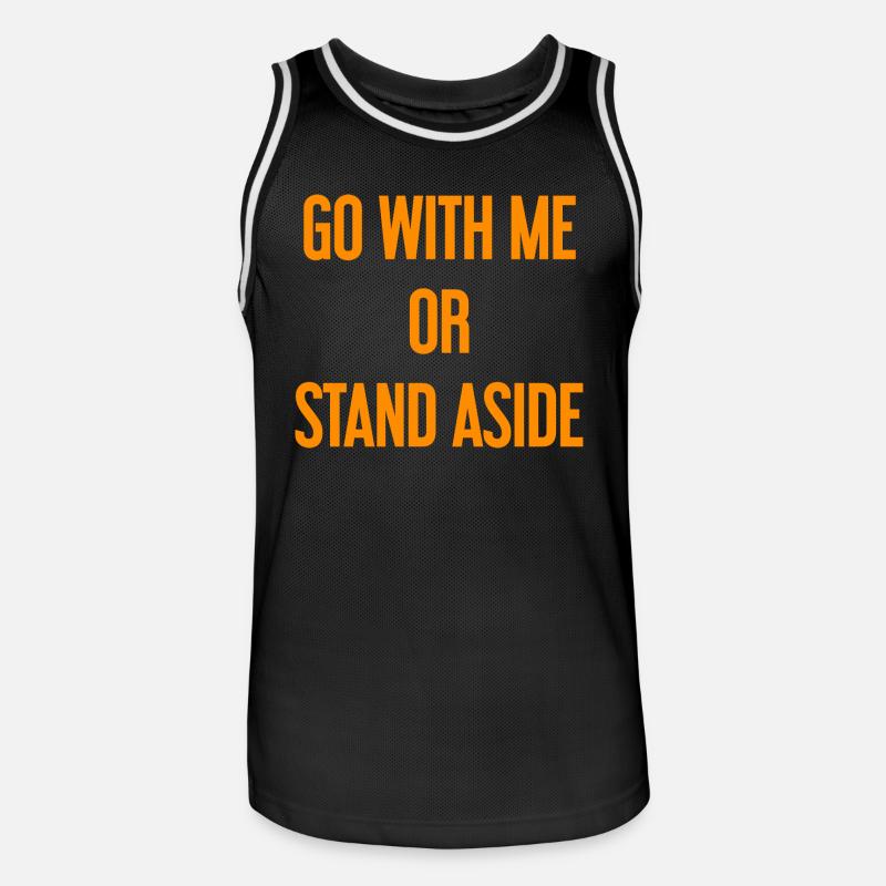 Geh mit oder beiseite - Männer Basketball-Trikot - Schwarz/Weiß