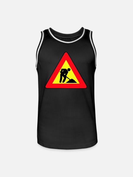 Men at Work - Men's Basketball Jersey - black/white