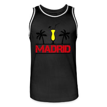 Madrid - Maillot de basket Homme - noir/blanc - Devant - AI Model Male 185 dark (185cm)