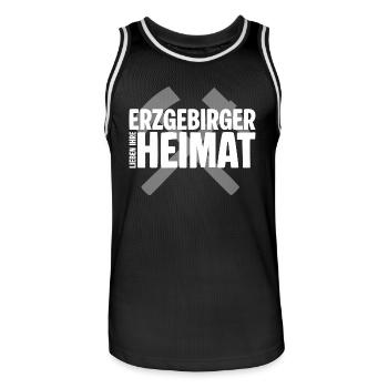 Erzgebirge liebe Heimat - Männer Basketball-Trikot - Schwarz/Weiß - Vorne - AI Model Male 185 dark (185cm)