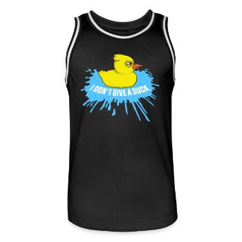 Drôle Je ne donne pas un canard Rubber Ducks Sarcasme - Maillot de basket Homme - noir/blanc - Devant - AI Model Male 185 dark (185cm)