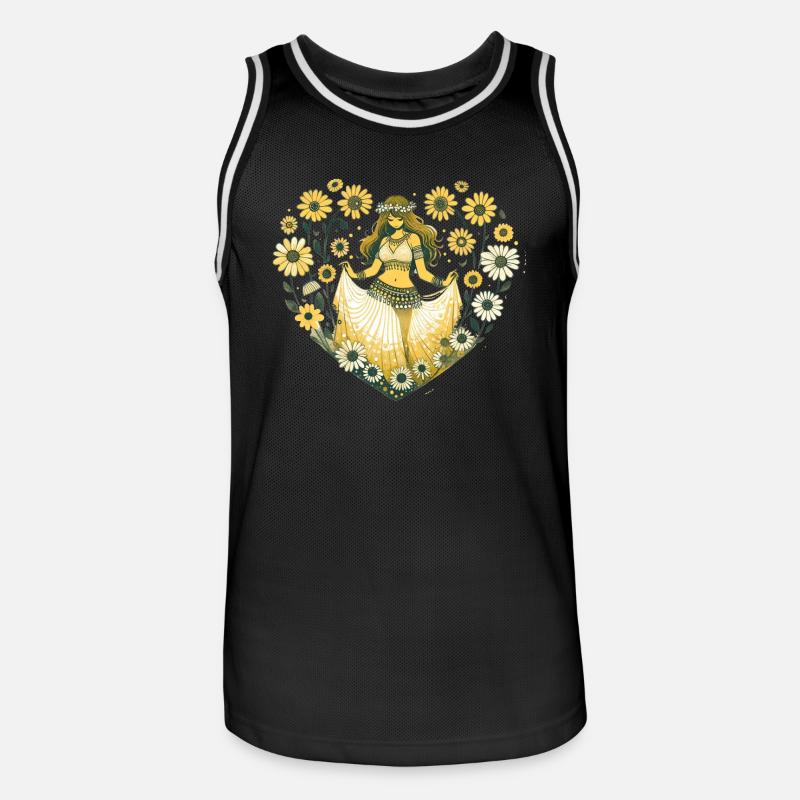 Bauchtänzerin Daisy - Männer Basketball-Trikot - Schwarz/Weiß