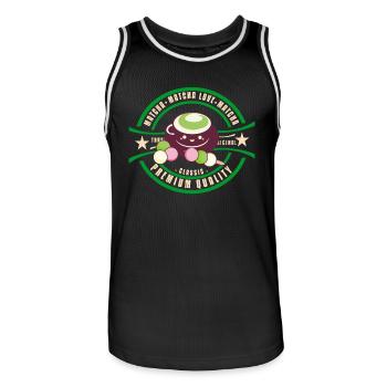 Japan - Matcha - Männer Basketball-Trikot - Schwarz/Weiß - Vorne - AI Model Male 185 dark (185cm)