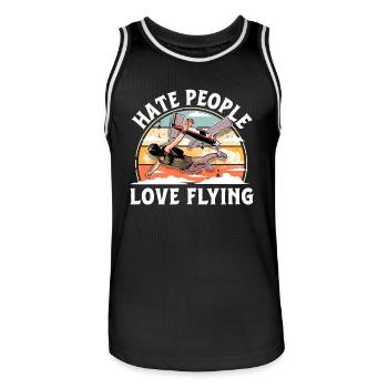 Parachutistes parachutistes parachutés - Maillot de basket Homme - noir/blanc - Devant - AI Model Male 185 dark (185cm)