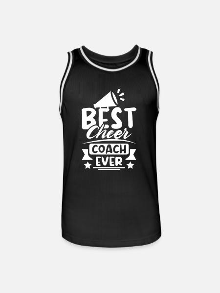 Best cheer coach ever - Männer Basketball-Trikot - Schwarz/Weiß