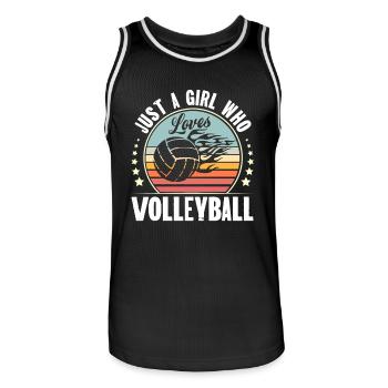 Volleyball - Männer Basketball-Trikot - Schwarz/Weiß - Vorne - AI Model Male 185 dark (185cm)