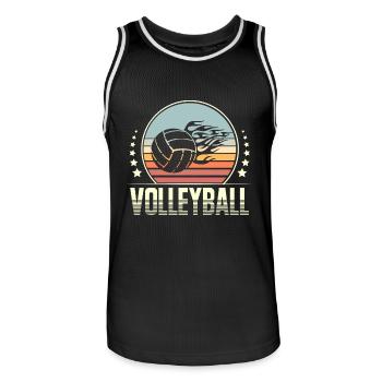 Volley-ball - Maillot de basket Homme - noir/blanc - Devant - AI Model Male 185 dark (185cm)