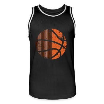 Basketball Basketballer - Männer Basketball-Trikot - Schwarz/Weiß - Vorne - AI Model Male 185 dark (185cm)