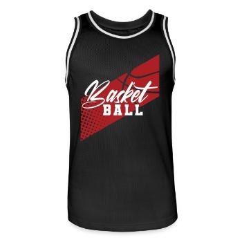Basketball Basketballer - Männer Basketball-Trikot - Schwarz/Weiß - Vorne - AI Model Male 185 dark (185cm)