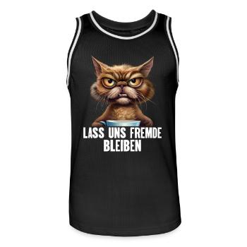 Lass Uns Fremde Bleiben - Männer Basketball-Trikot - Schwarz/Weiß - Vorne - AI Model Male 185 dark (185cm)