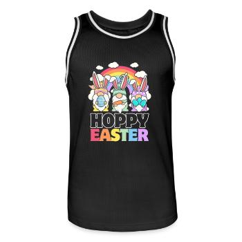Hoppy Easter - Wichtel-Ostereier - Männer Basketball-Trikot - Schwarz/Weiß - Vorne - AI Model Male 185 dark (185cm)