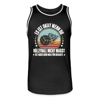Volleyball - Männer Basketball-Trikot - Schwarz/Weiß - Vorne - AI Model Male 185 dark (185cm)