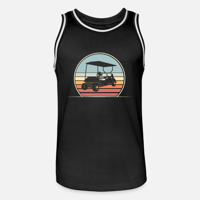 Golf Golfer - Männer Basketball-Trikot - Schwarz/Weiß