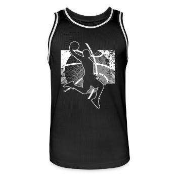 Basketball Basketballer - Männer Basketball-Trikot - Schwarz/Weiß - Vorne - AI Model Male 185 dark (185cm)