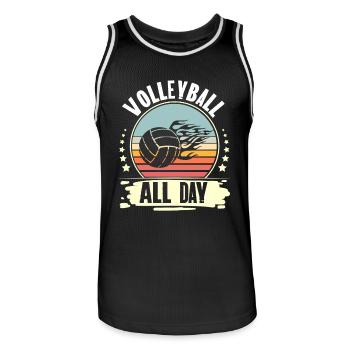 Volley-ball - Maillot de basket Homme - noir/blanc - Devant - AI Model Male 185 dark (185cm)