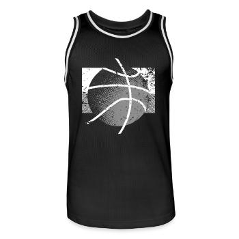 Basketball Basketballer - Männer Basketball-Trikot - Schwarz/Weiß - Vorne - AI Model Male 185 dark (185cm)