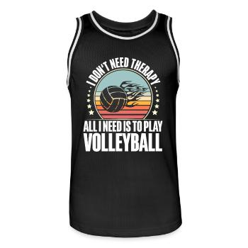 Volley-ball - Maillot de basket Homme - noir/blanc - Devant - AI Model Male 185 dark (185cm)