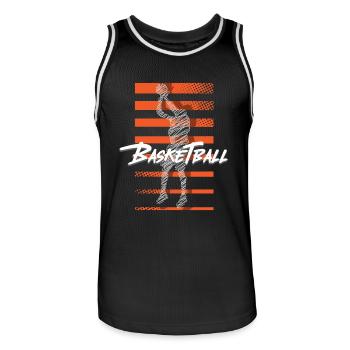 Basketball Basketballer - Männer Basketball-Trikot - Schwarz/Weiß - Vorne - AI Model Male 185 dark (185cm)