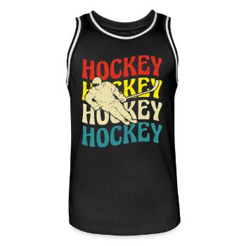 Eishockey Hockey sur glace - Maillot de basket Homme - noir/blanc - Devant - AI Model Male 185 dark (185cm)